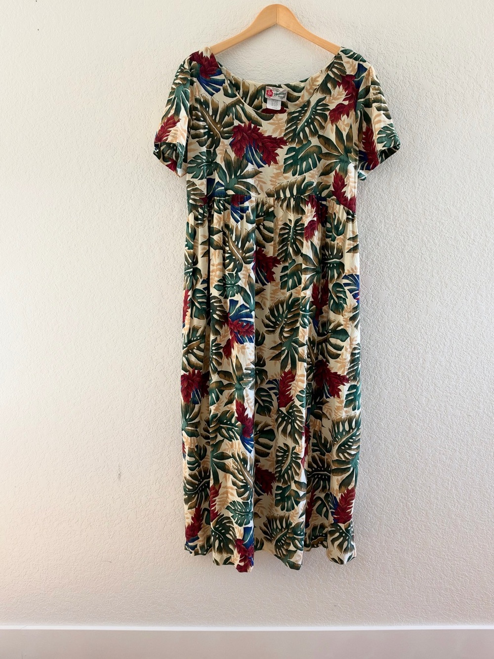 Vintage Hilo Hattie Hawaiian Aloha Tropical Dress - Large - Resortwear Vacation